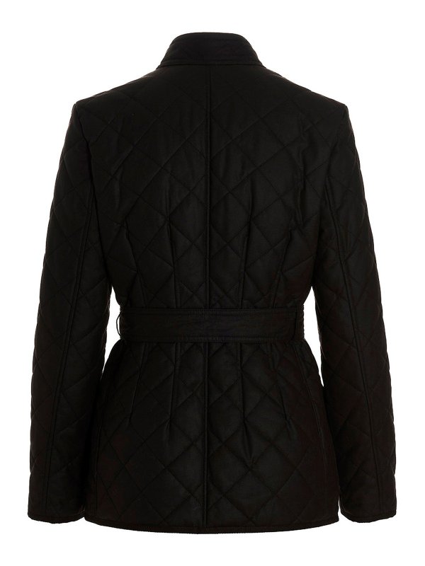 BURBERRY: padded jackets online - Pett wax jacket