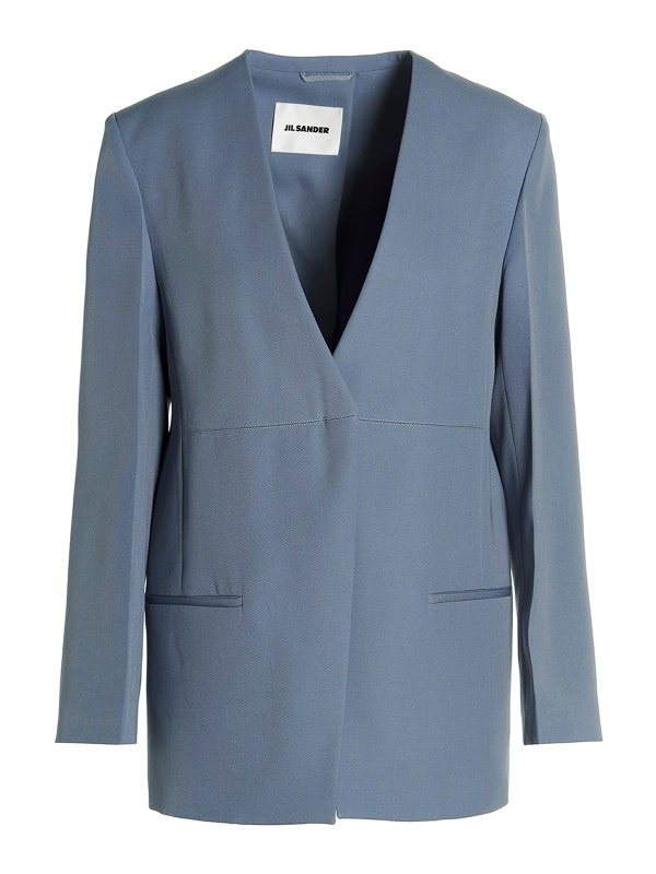JIL SANDER: Vestes de costume - Blazer - Bleu Clair