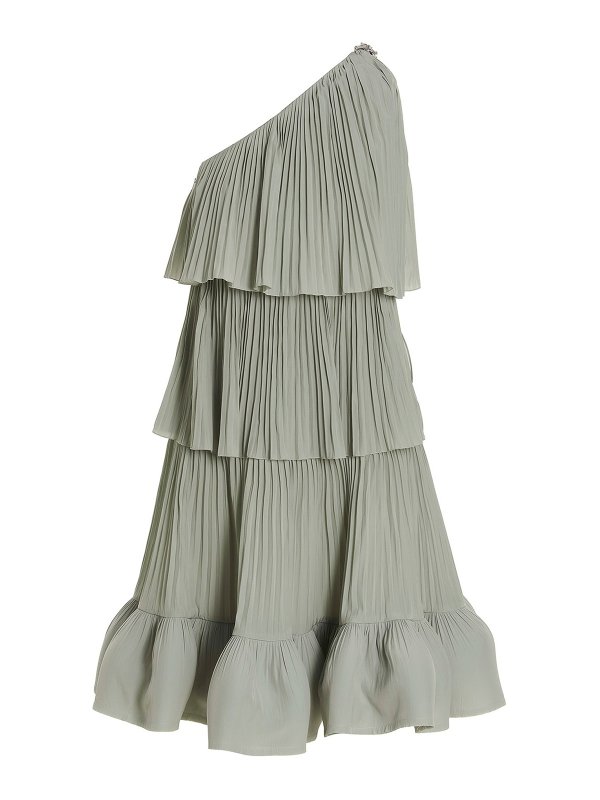 LANVIN: short dresses - Pleated flounced dress