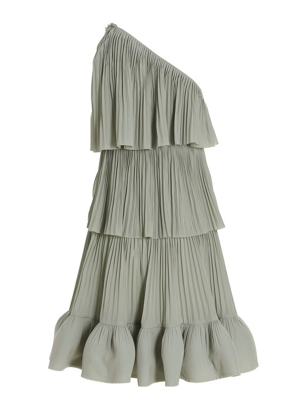 LANVIN: short dresses online - Pleated flounced dress