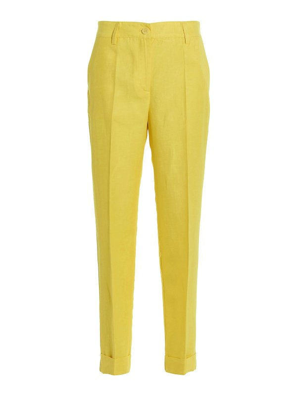 P.A.R.O.S.H.: カジュアルトラウザー - カジュアルパンツ - イエロー