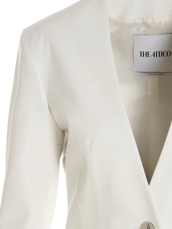 iKRIX The Attico: blazers - Leather single breast blazer jacket