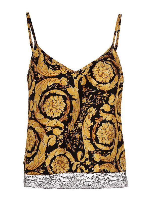 VERSACE: トップス＆タンクトップ - トップ/タンクトップ - マルチカラー