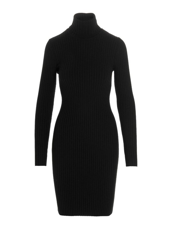 WOLFORD: short dresses - Ribbed merino dress