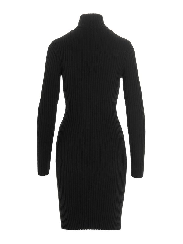 WOLFORD: short dresses online - Ribbed merino dress