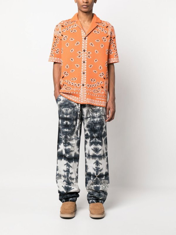 ALANUI: shirts online - Bandana-motif piqu shirt with paisley print