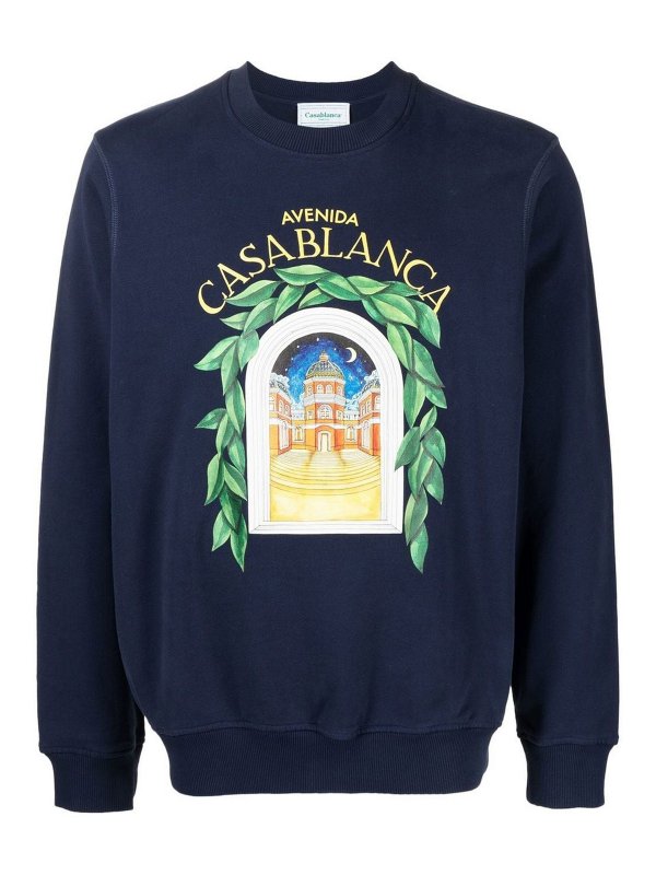CASABLANCA: スウェット＆セーター - スウェットシャツ/セーター - ブルー