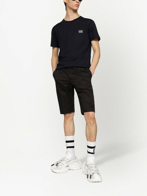 DOLCE & GABBANA: t-shirts online - Crewneck cotton T-shirt with logo