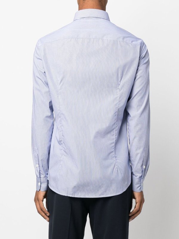 iKRIX EMPORIO ARMANI: shirts - Slim-fit cotton shirt with pinstripe pattern