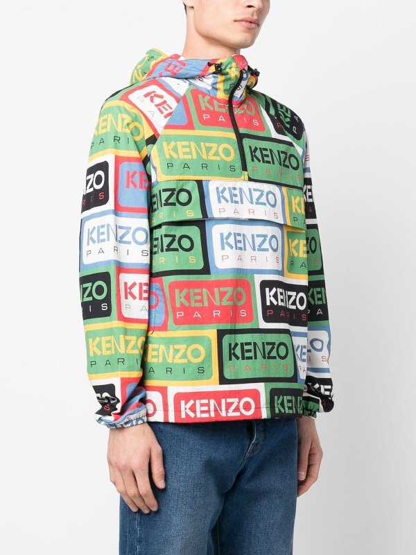 iKRIX KENZO: casual jackets - Labeled  half-zip windbreaker with hoodie