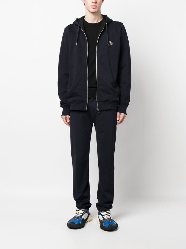 PAUL SMITH: Sweatshirts & Sweaters online - Zipped organic cotton hoodie