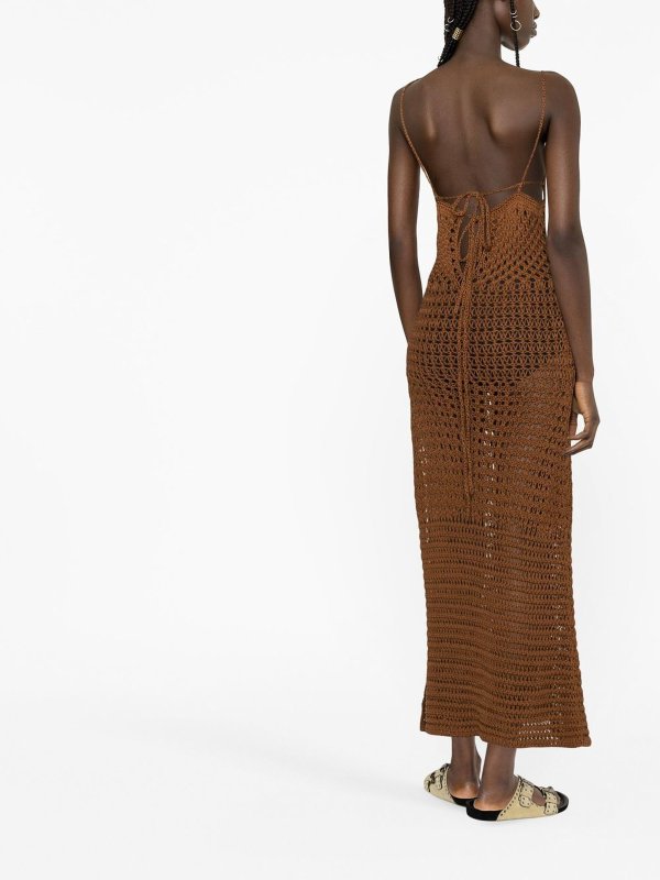 Abito crochet con schiena scoperta shop online: ALANUI
