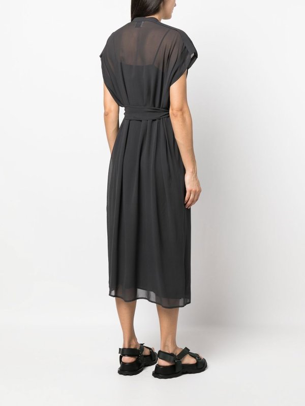 iKRIX ALYSI: maxi dresses - Silk dress with transparent effect