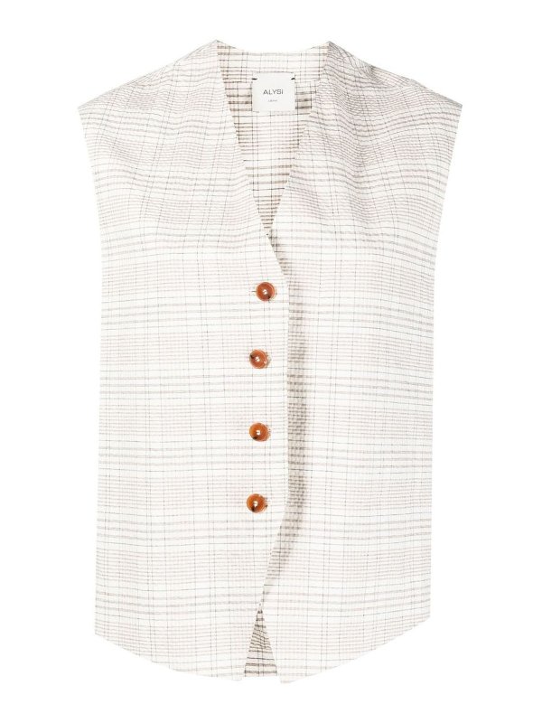 ALYSI: ベスト＆チョッキ - ウェストコート/ジレ - 白