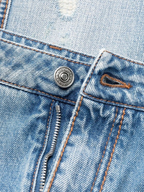 flared jeans shop online Flared faded jeans with ripped details