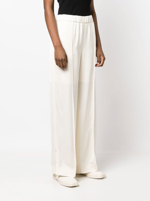 The Best Shops JIL SANDER: casual trousers - Elasticated straight-leg trouser with pleats