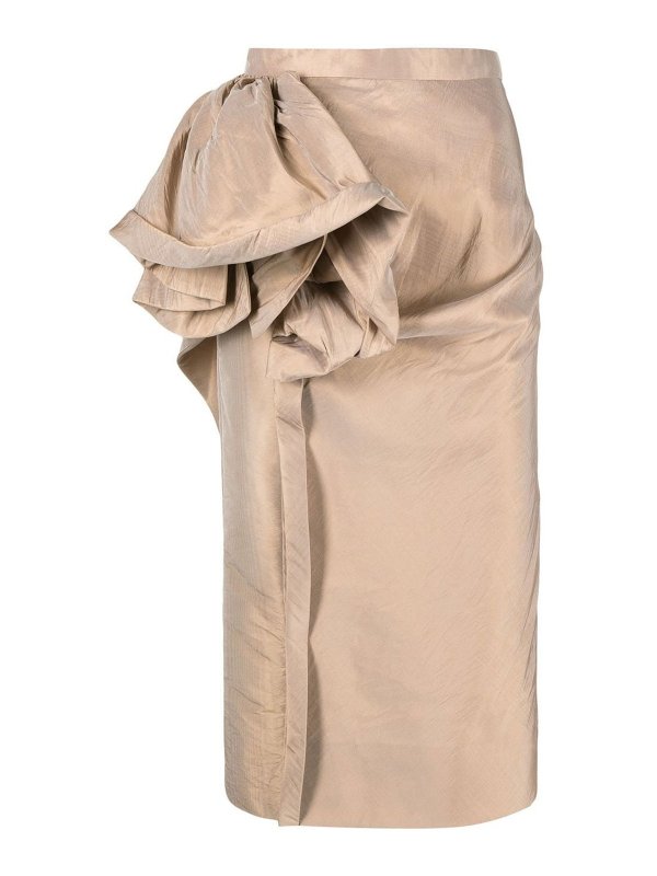 Maison Margiela: Jupes midi et au genou - Jupe Midi - Beige