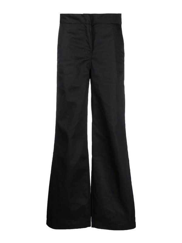 Palm Angels: casual trousers - Reversed waistband straight leg trousers