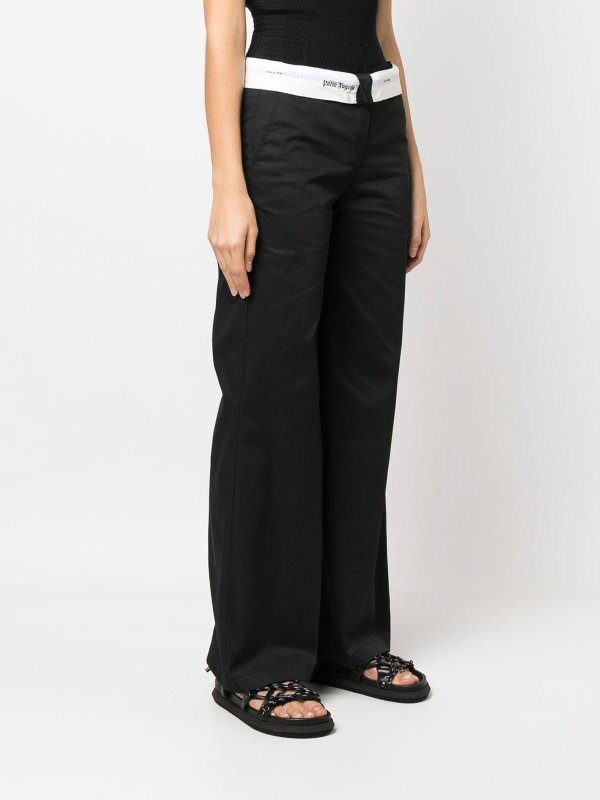 iKRIX Palm Angels: casual trousers - Reversed waistband straight leg trousers