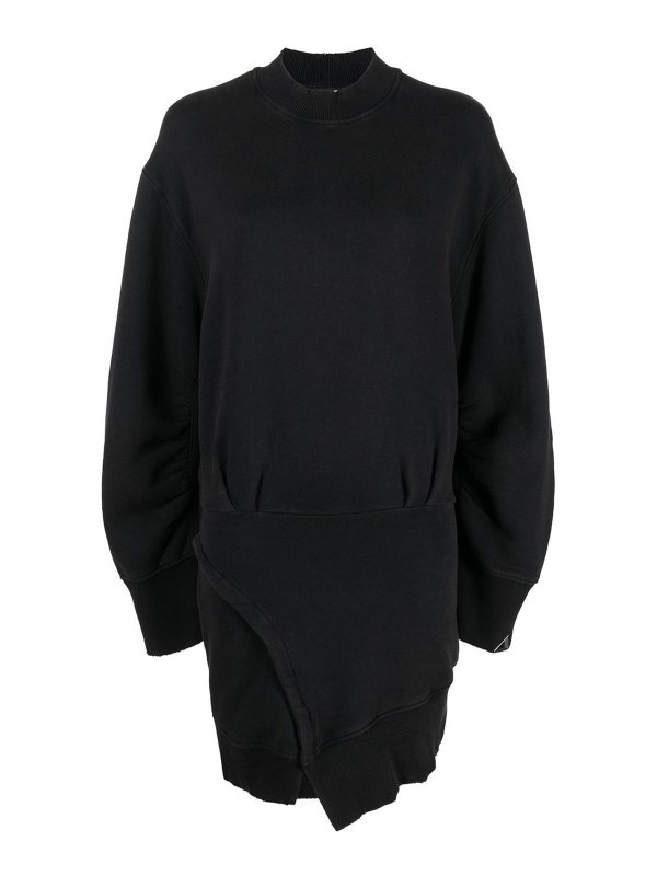 The Attico: abiti corti - Abito asimmetrico in maglia effetto consumato