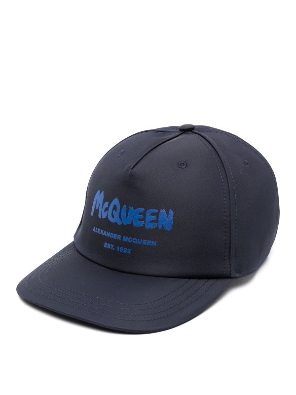ALEXANDER MCQUEEN: hats & caps - Graffiti-print baseball cap