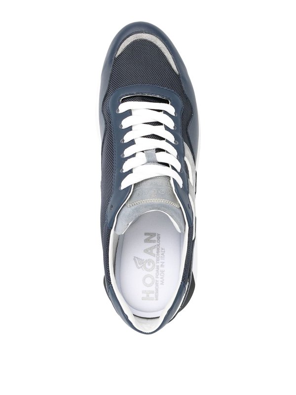 Sneakers in pelle a pannelli con logo shop online: HOGAN