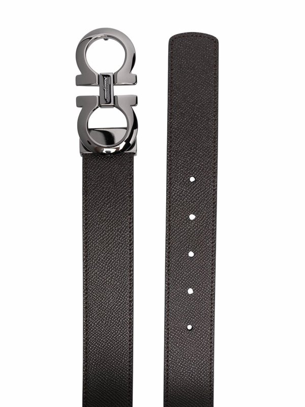 SALVATORE FERRAGAMO: belts online - Gancini reversible leather belt
