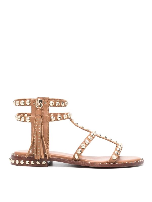 ASH: sandals - Multi strap leather sandals with studs