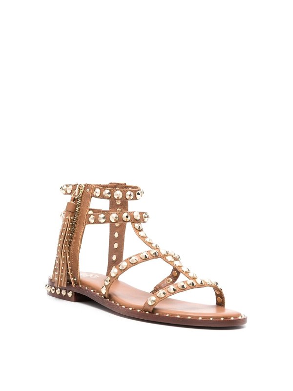 ASH: sandals online - Multi strap leather sandals with studs