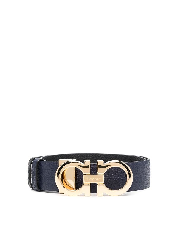 SALVATORE FERRAGAMO: belts - Gancini leather belt