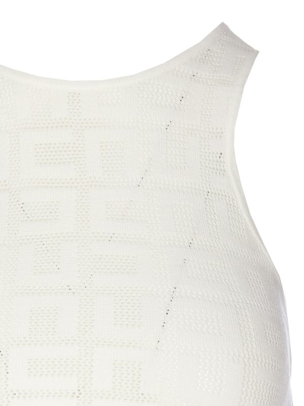 Monogrammed knitted cropped top shop online: ELISABETTA FRANCHI