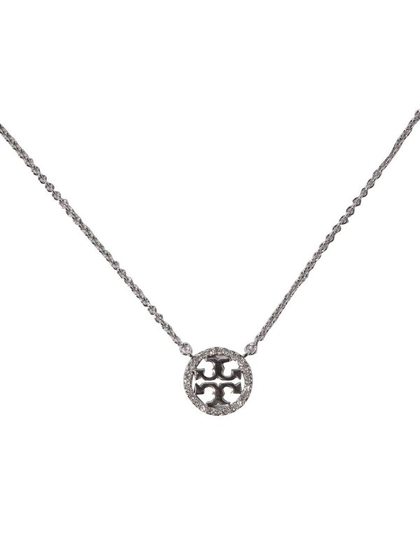 TORY BURCH: Necklaces & Chokers online - Silver tone necklace with charm and crystals