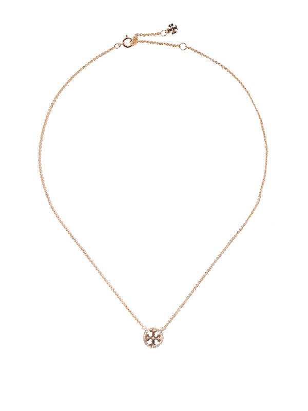 TORY BURCH: Necklaces & Chokers - Gold tone necklace with charm and crystals