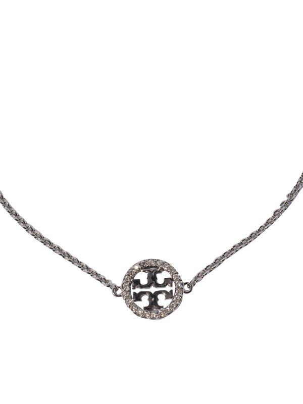 TORY BURCH: Necklaces & Chokers online - Silver tone necklace with charm and crystals