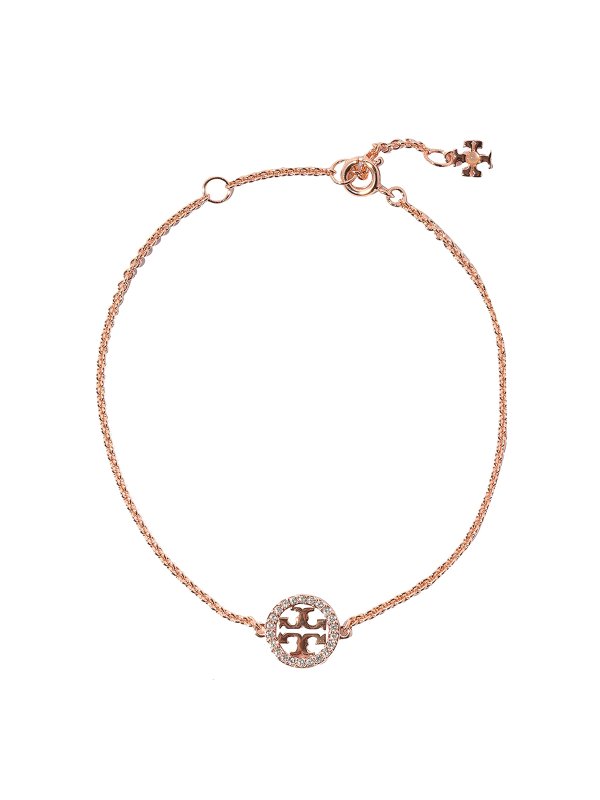 TORY BURCH: Necklaces & Chokers - Gold tone necklace with charm and crystals