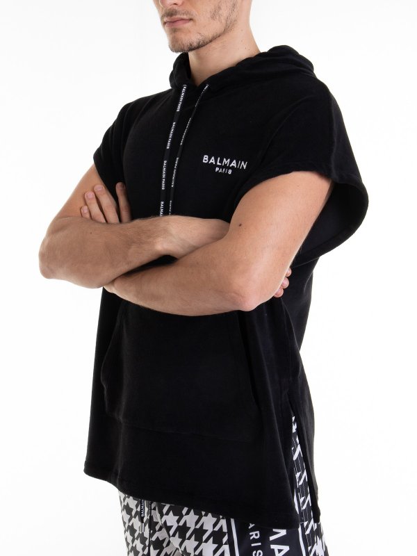 Balmain buy online Sleeveless hoodie