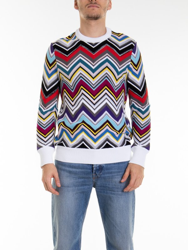 iKRIX MISSONI: Strickpullover mit Rundhalsausschnitt - Rundhalspullover - Bunt
