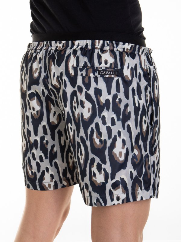 ROBERTO CAVALLI buy online Costume leopardato con logo
