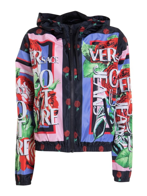 Versace Jeans Couture: ダウン・ハイテクジャケット - ダウンジャケット - 黒