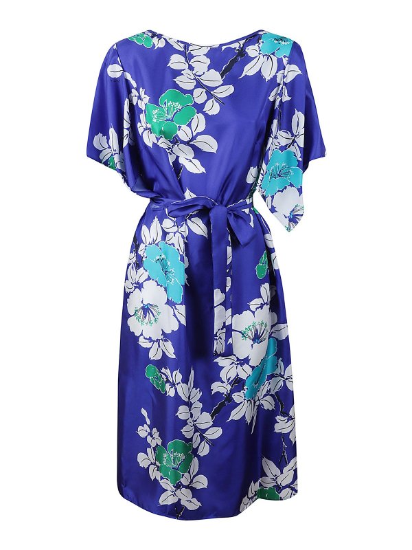 P.A.R.O.S.H.: Knielange Kleider - Knielanges Kleid - Blau