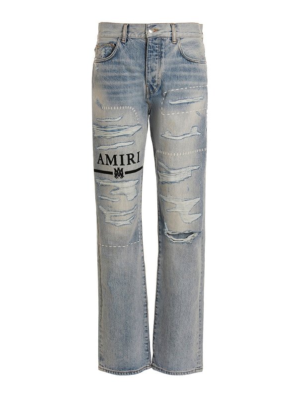 AMIRI: Jeans Rectos - Vaqueros Rectos - Bar Logo