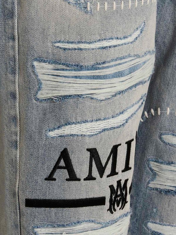 Vaqueros Rectos - Bar Logo shop online: AMIRI