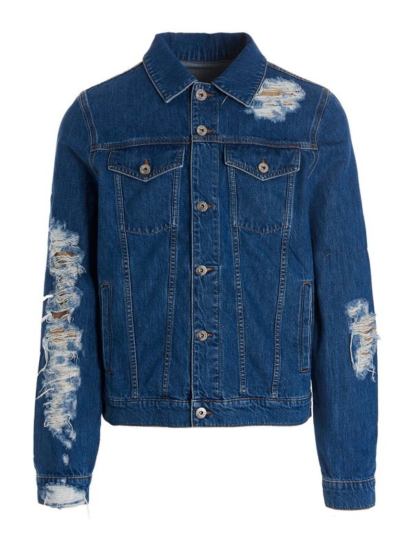 J.W. ANDERSON: Jeansjacken - Jeansjacke - Blau
