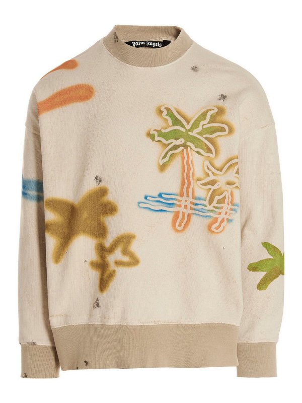 Palm Angels: Sweatshirts & Sweaters - Palm neon sweatshirt