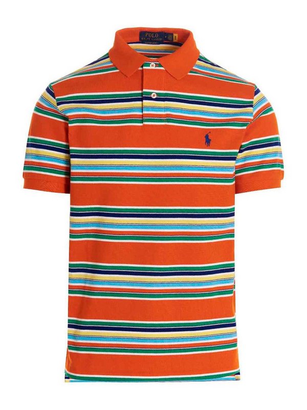 POLO RALPH LAUREN: polo shirts - Logo embroidery stripe polo shirt