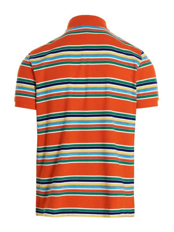 POLO RALPH LAUREN: polo shirts online - Logo embroidery stripe polo shirt