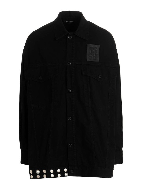 RAF SIMONS: Jeansjacken - Jeansjacke - Schwarz