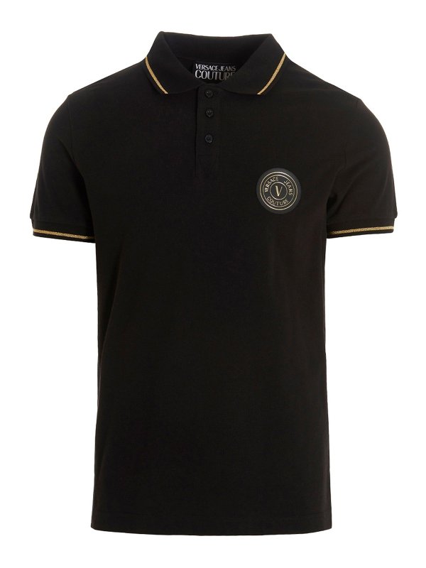 Polos Versace Jeans Couture - Polo - Negro - 74GAGT08CJ01TG89