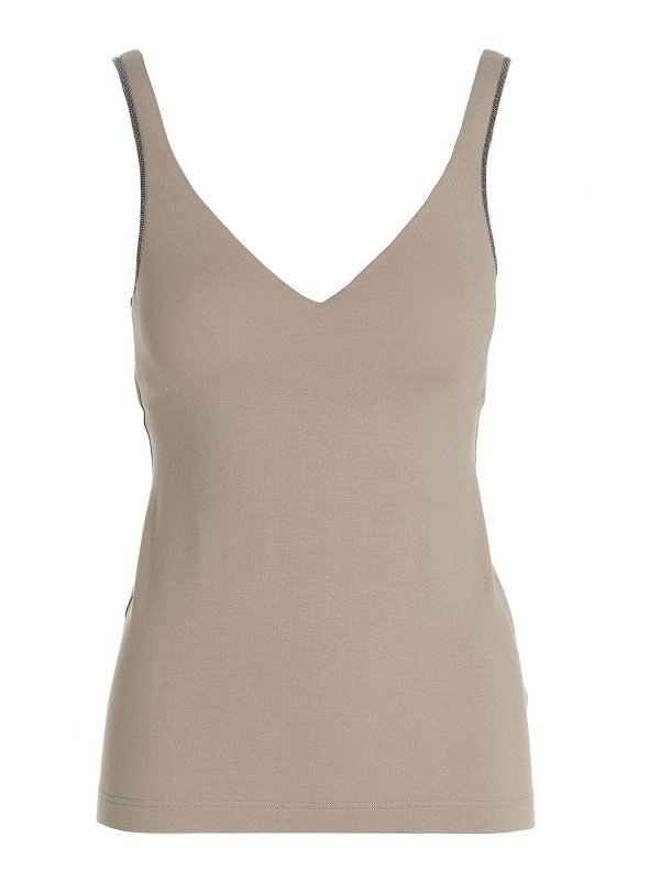 BRUNELLO CUCINELLI: Tops & Tank tops - Monile tank top
