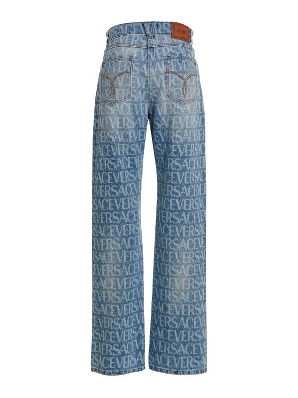 VERSACE: flared jeans online - Logo jeans